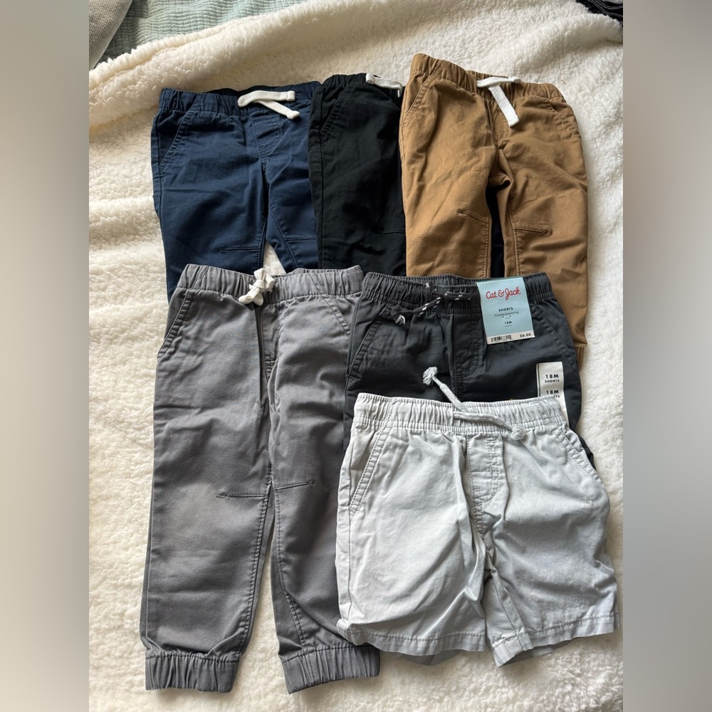 Cat & Jack Kids' Jogger Pants and shorts - Multi-Color Pack